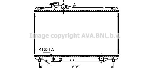 AVA QUALITY COOLING Радиатор, охлаждение двигателя TO2347